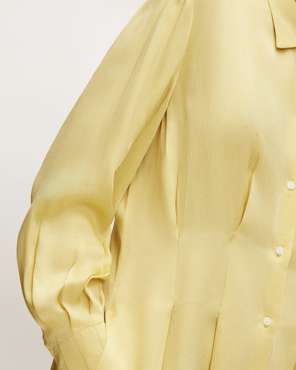 The Hammered Satin Shirt Dress | Raffia