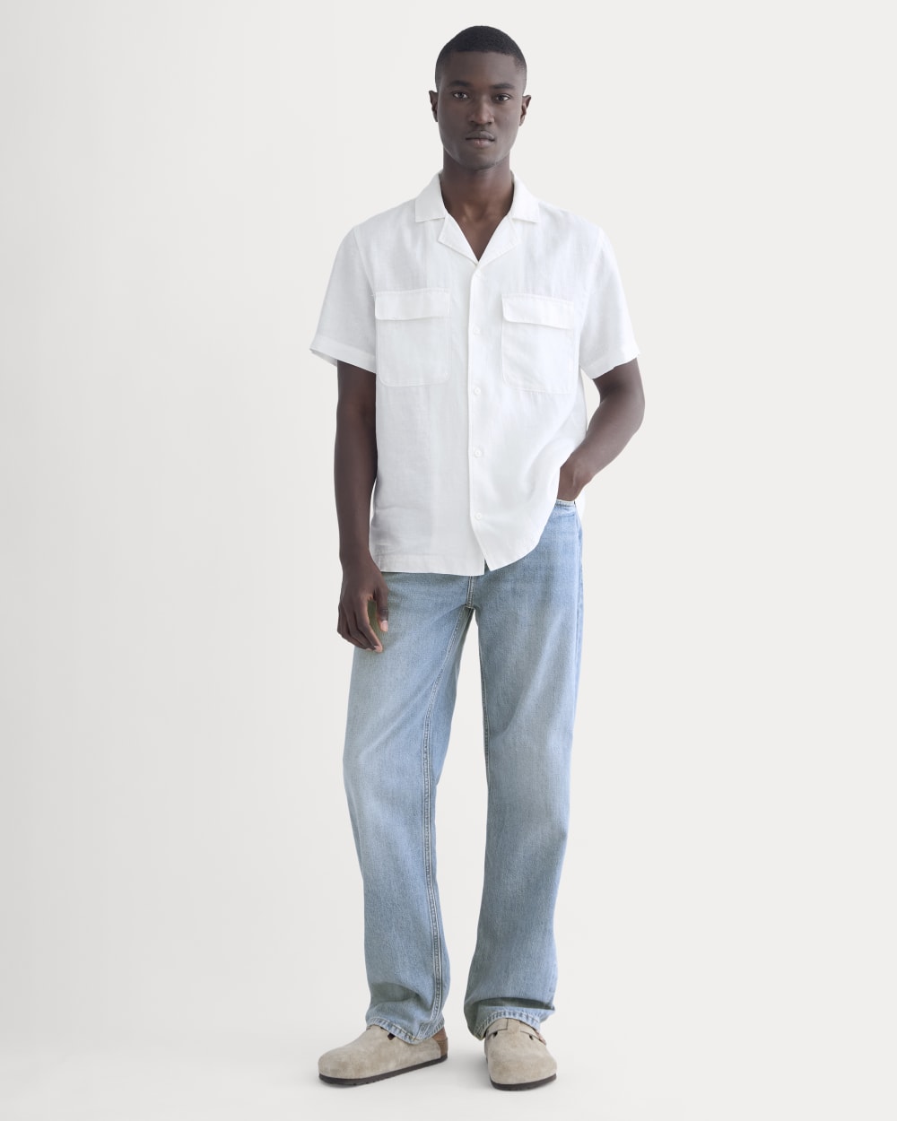 The Resort Shirt in Linen | White