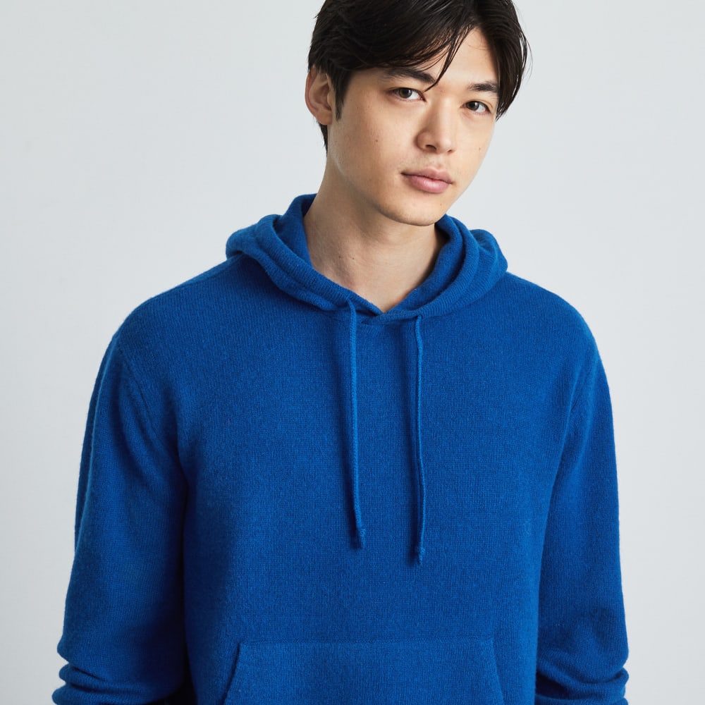 The Felted Merino Hoodie | Azure