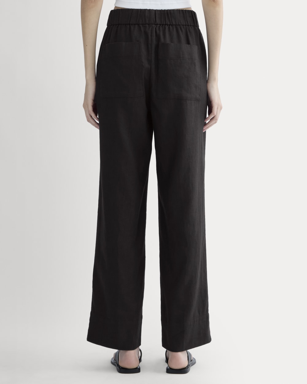 The Linen Easy Pant | Black
