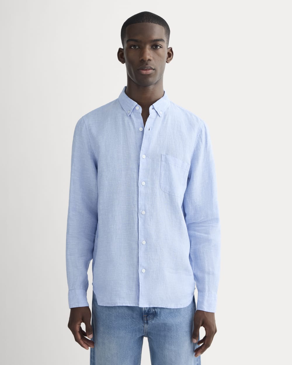 The Classic Shirt in Linen | Light Blue