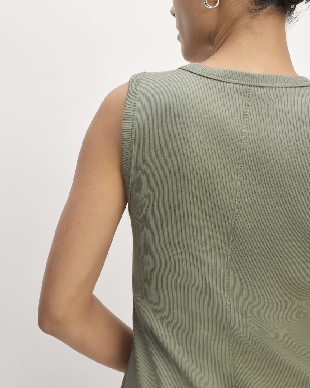 The Ribbed Mini Dress | Sage Green