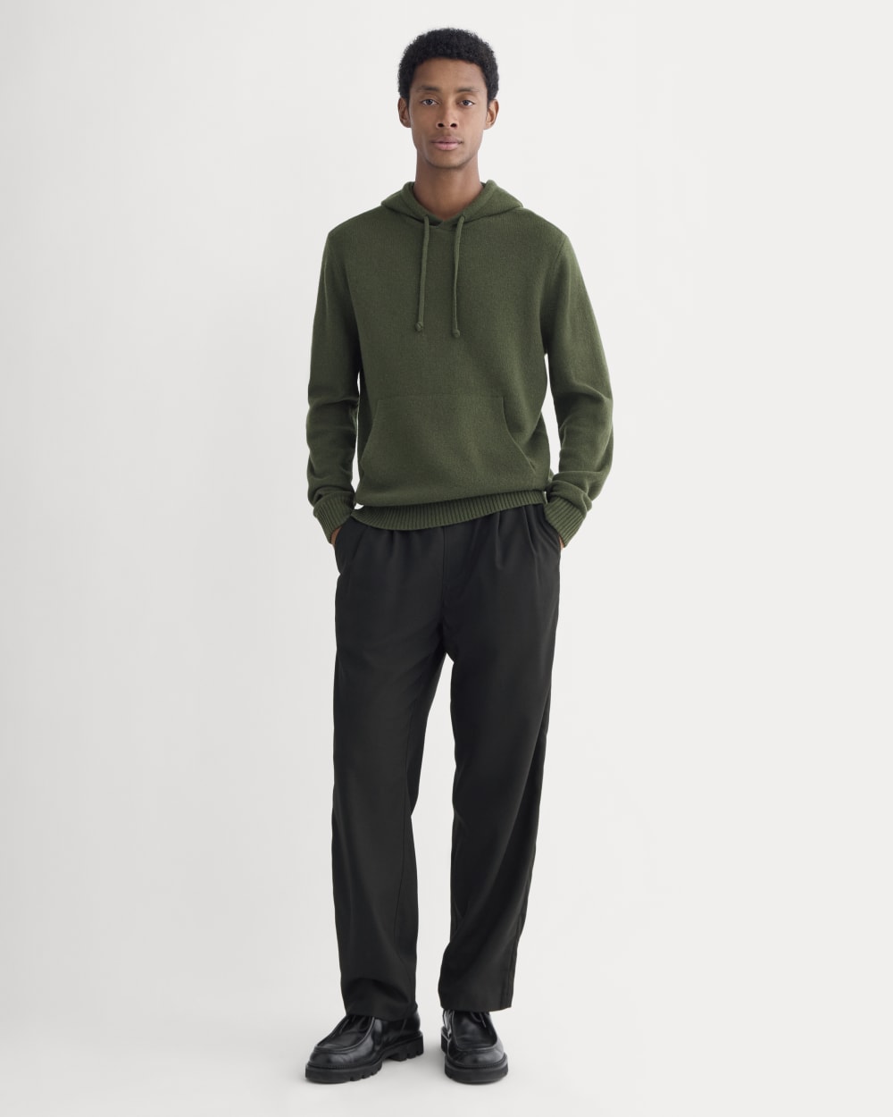 The Felted Merino Hoodie | Dark Forest