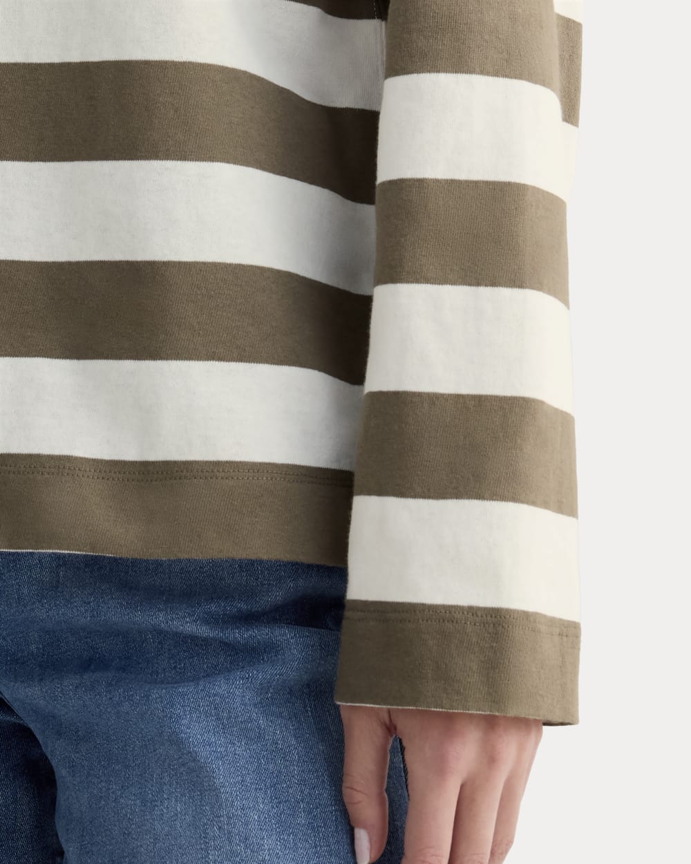 The Mariner Rugby Top | Deep Taupe / Bone