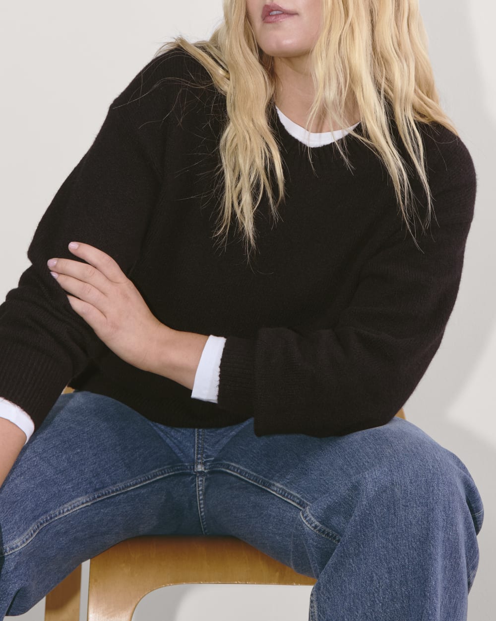 The Cocoon Crew in Plush Cotton | Black