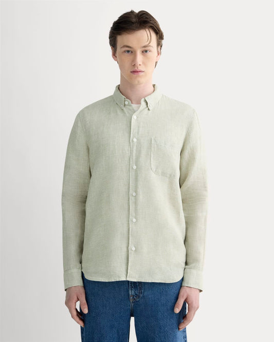 The Classic Shirt in Linen | Elm Gingham