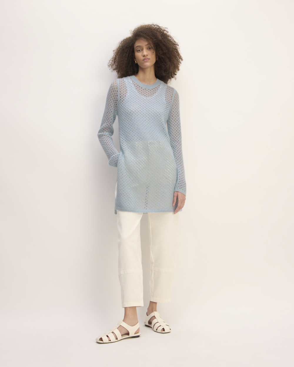 The Everlane x Marques' Almeida Alpaca Mesh Tunic | Mist