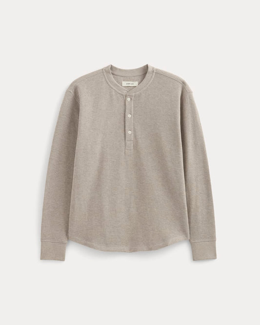 Thermal Henley in Cozy Waffle | Heathered Oatmeal