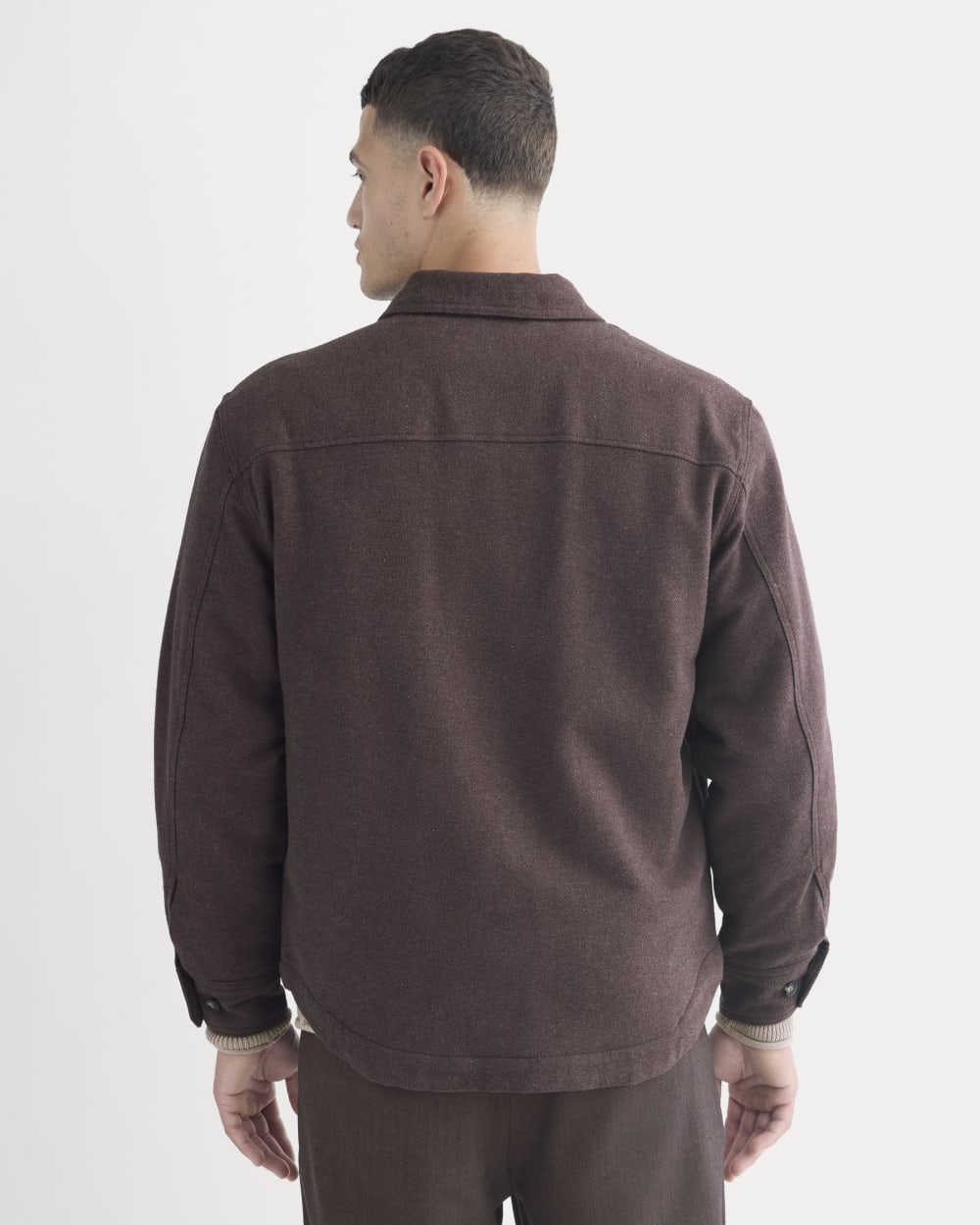 Heavyweight Waffle Twill Overshirt | Heather Earth Brown