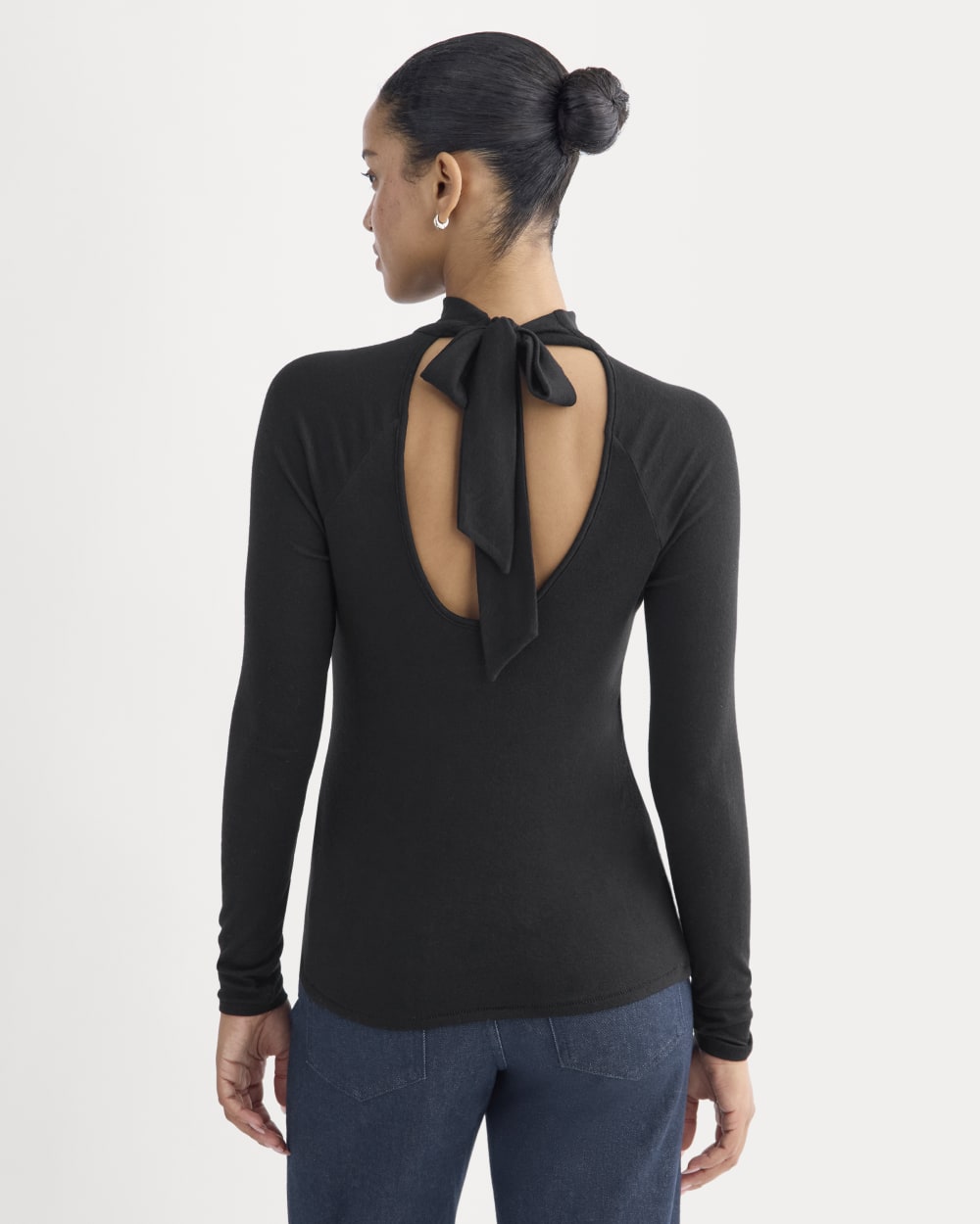 Tie-Neck Top in Butterluxe | Black