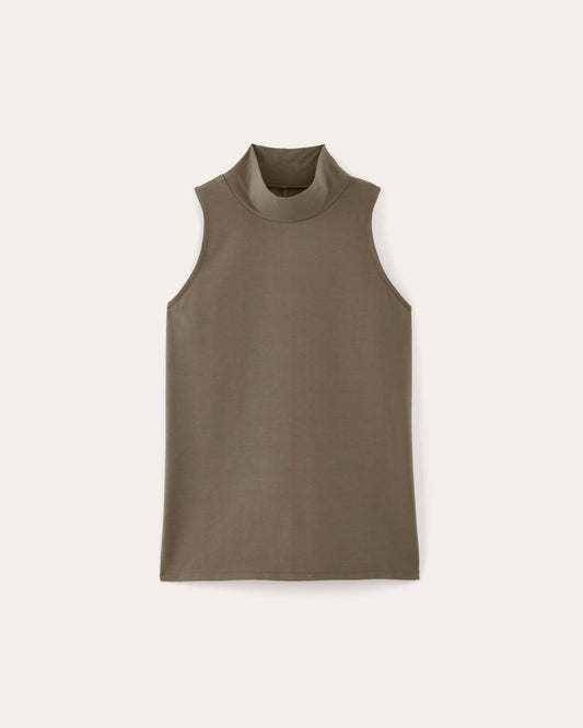 The Form Mock-Neck Tank | Taupe