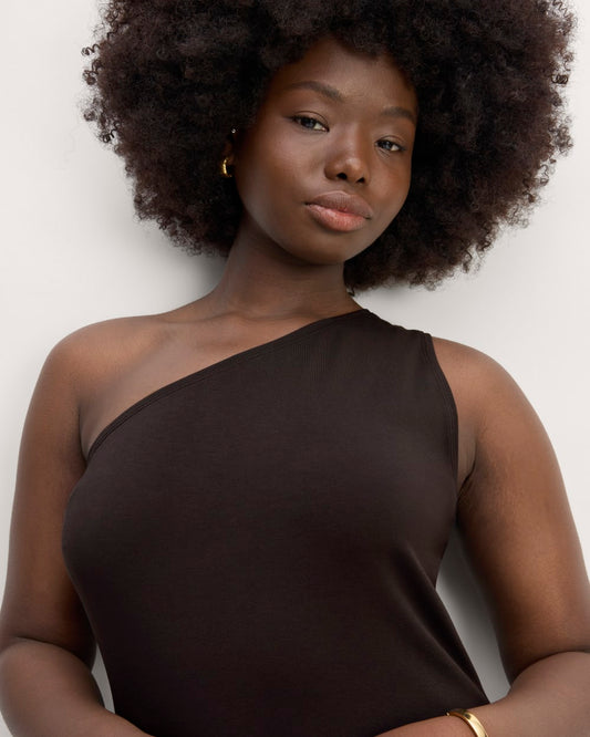 The Form One-Shoulder Tank | Black