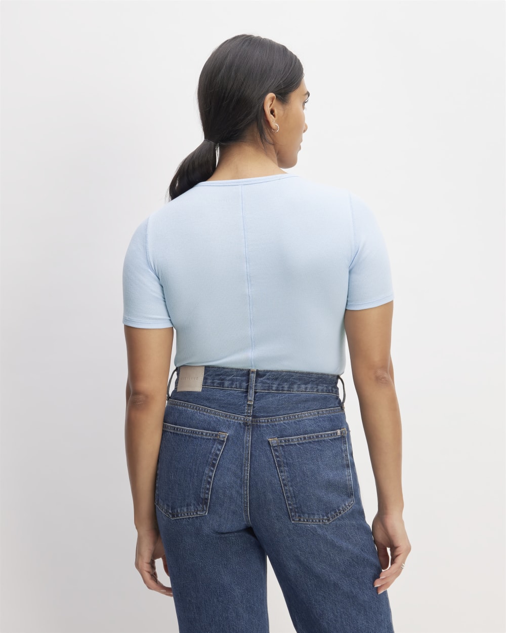 The Luxe Rib Crew | Chambray Blue