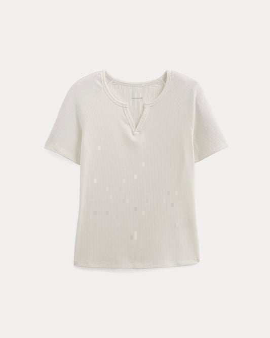 The Shimmy V-Neck Top | Bone