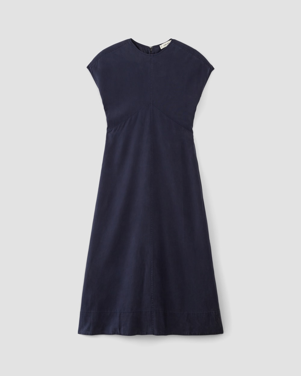 The TENCEL™ Short-Sleeve Midi Dress | Navy