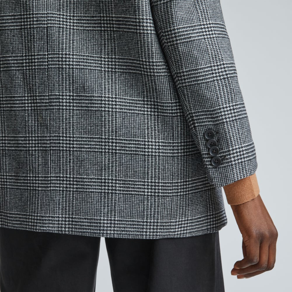 The Oversized Blazer in Wool | Glen Plaid