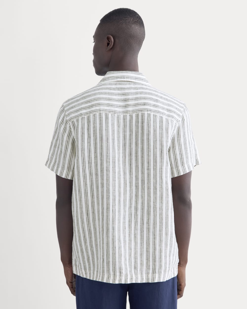 The Resort Shirt in Linen | Bone / Black