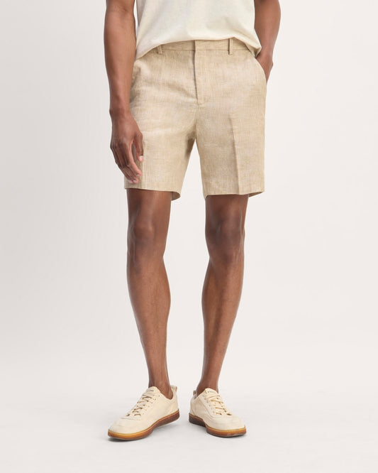 The 7 Linen Trouser Short | Cornstalk Chambray