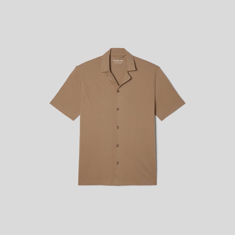 The Pique Short-Sleeve Shirt | Toasted Coconut