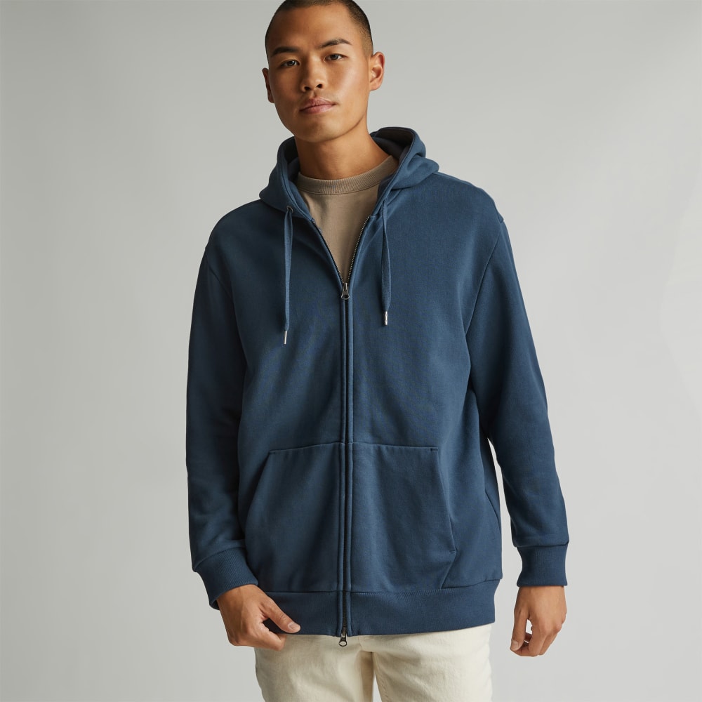 The Organic Track Full Zip | Kingfisher Blue