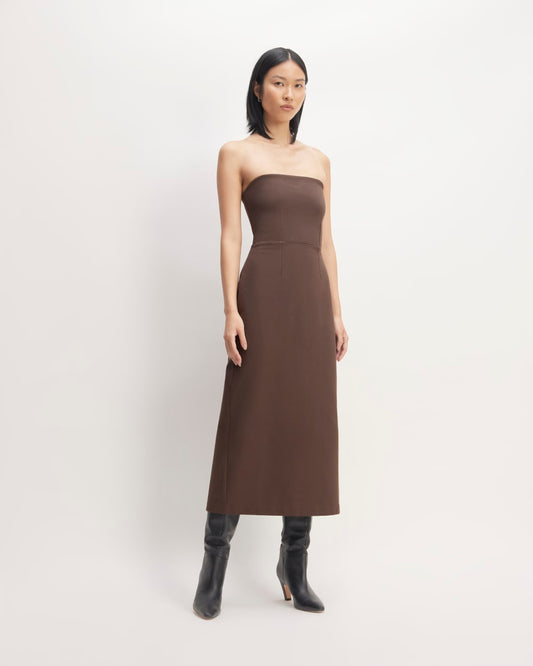 The Dream Strapless Dress | Earth Brown