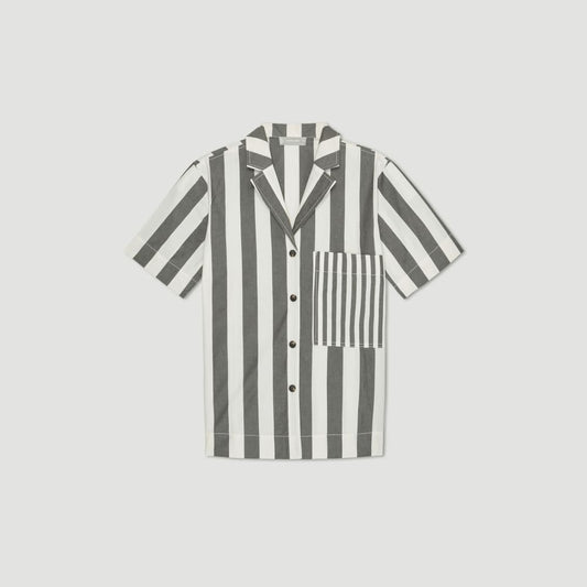 The Poplin Shirt | Bone / Black