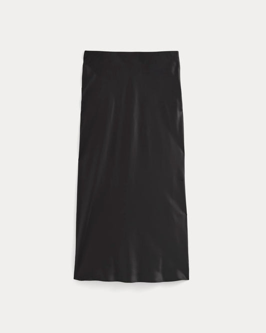 Slip Skirt in Silk Charmeuse | Black