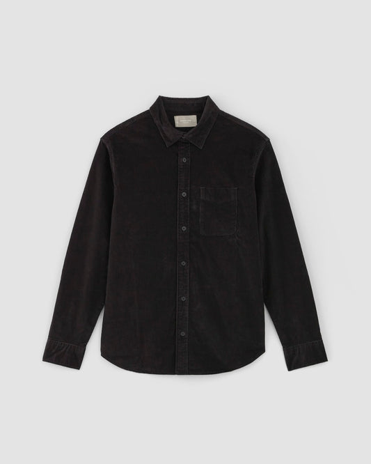 The Relaxed Corduroy Shirt  | Black