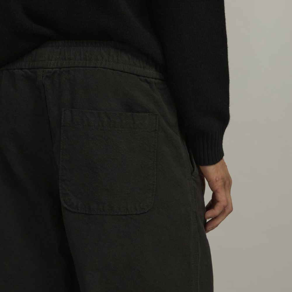 The Canvas Organic Cotton Drawstring Pant | Black