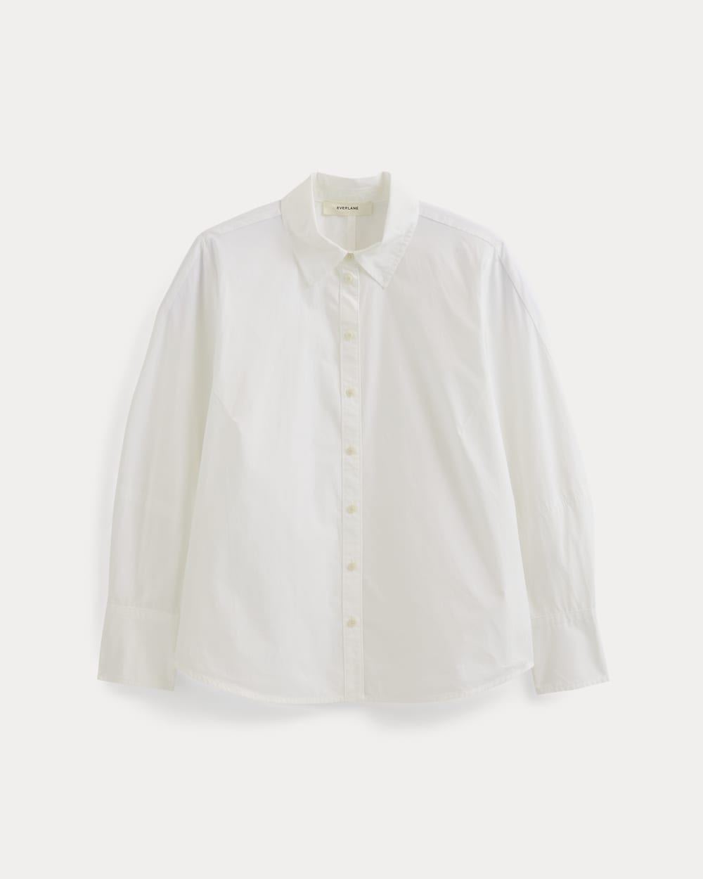 Lantern-Sleeve Shirt in Lightweight Cotton | White