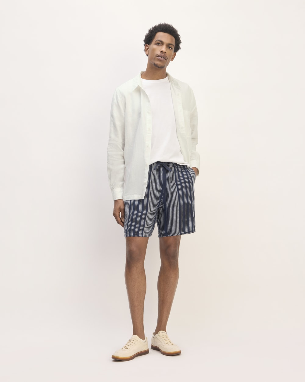 The Linen Straight Hem Shirt | White
