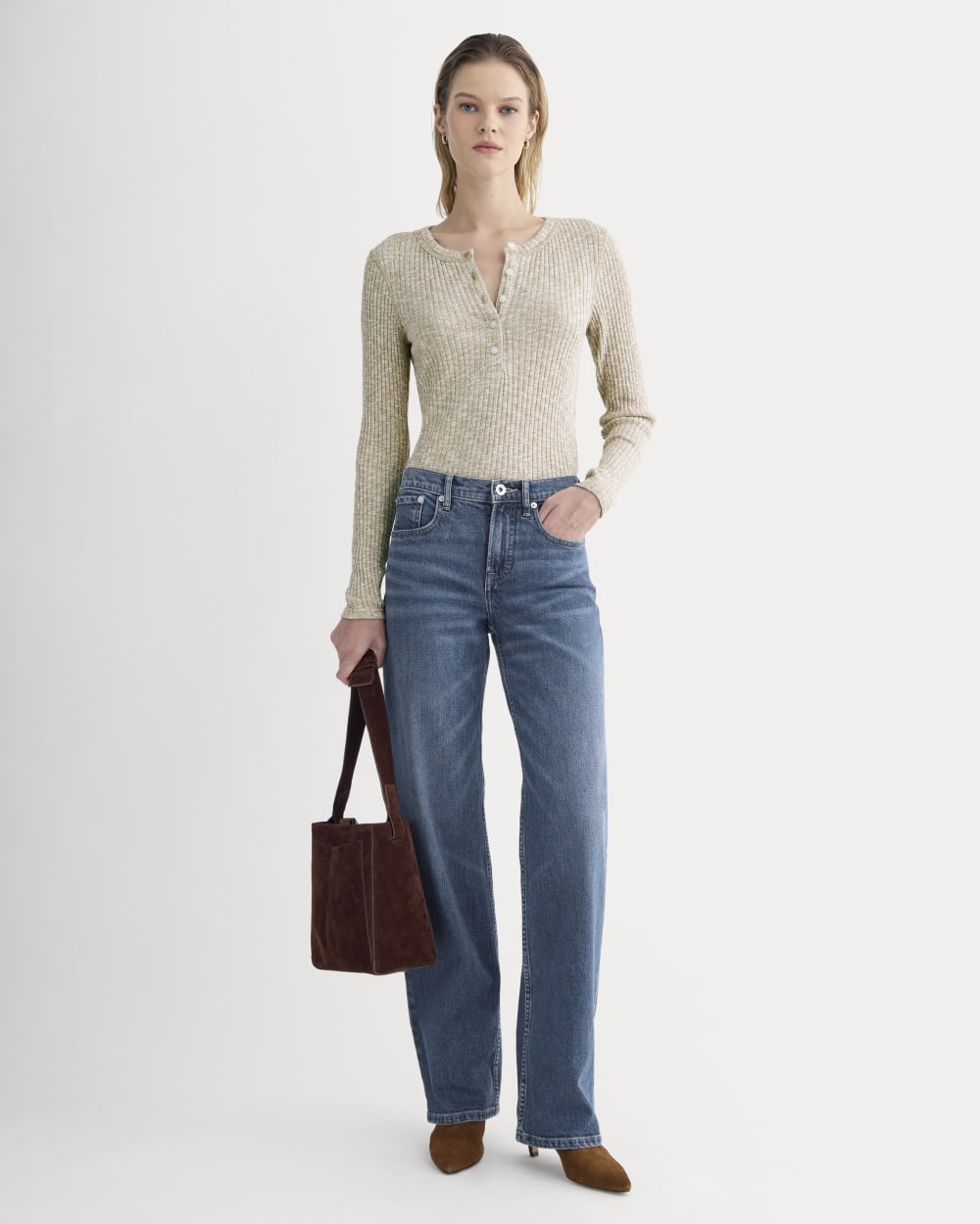 The Cozy Rib Henley | Cornstalk / Bone Twist