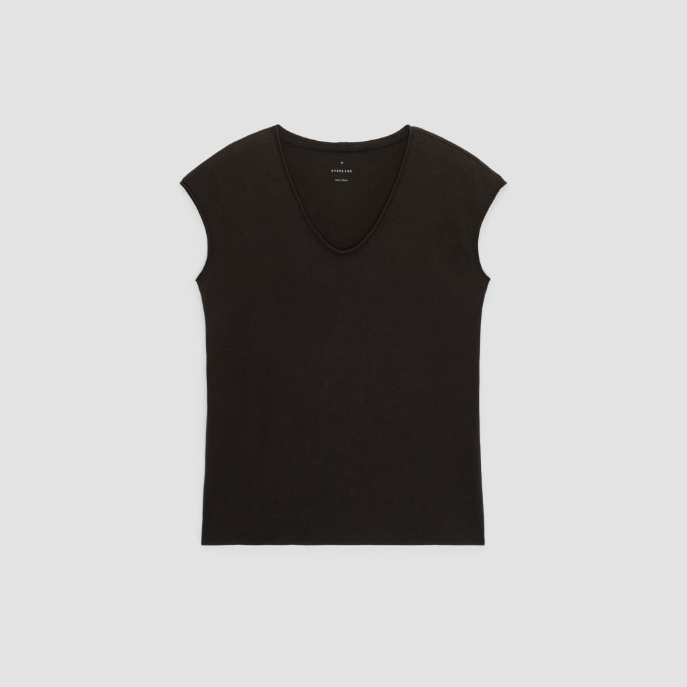 The Hemp Scoop-Neck Muscle Tee | Black