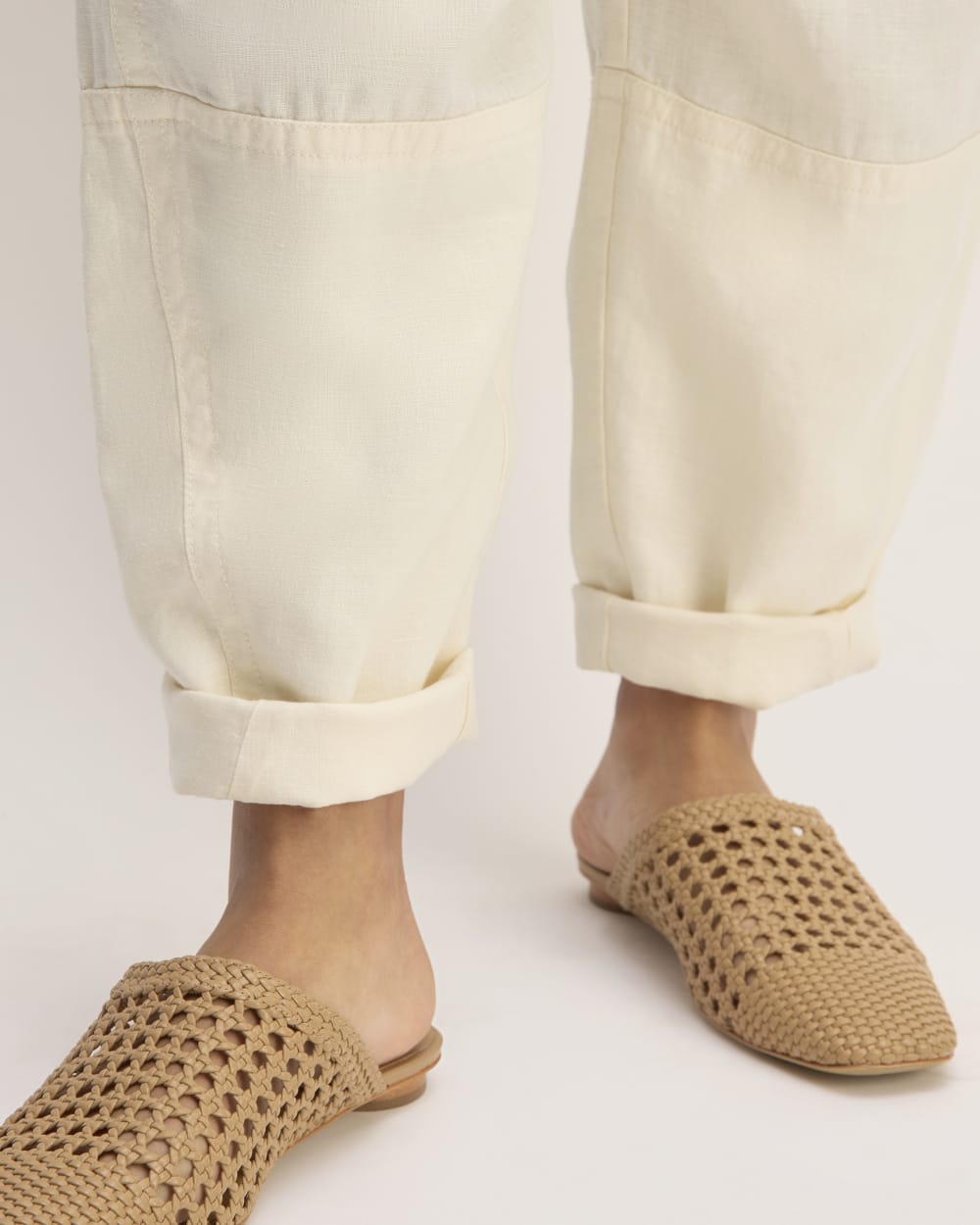 The Linen Pull-On Barrel Pant | Bone