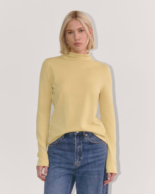 The Funnel Neck in Cotton Cashmere | Parsnip