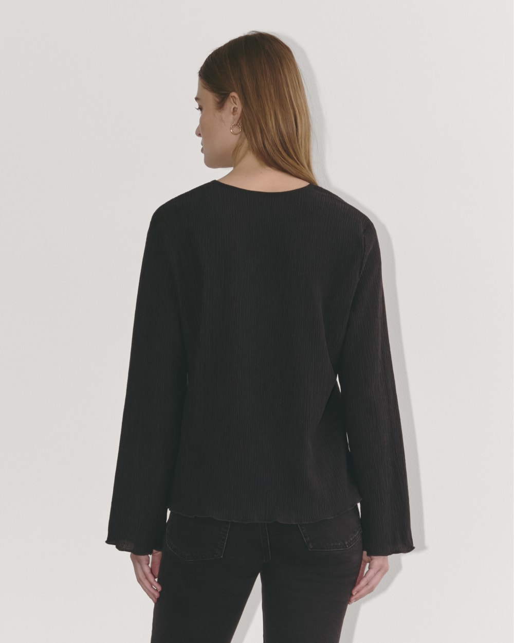 The Crinkle Long-Sleeve | Black