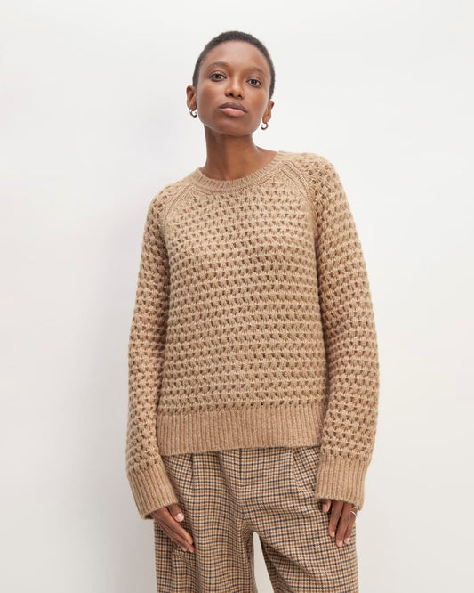The Cloud Oversized Textured Crew | Tiger's Eye