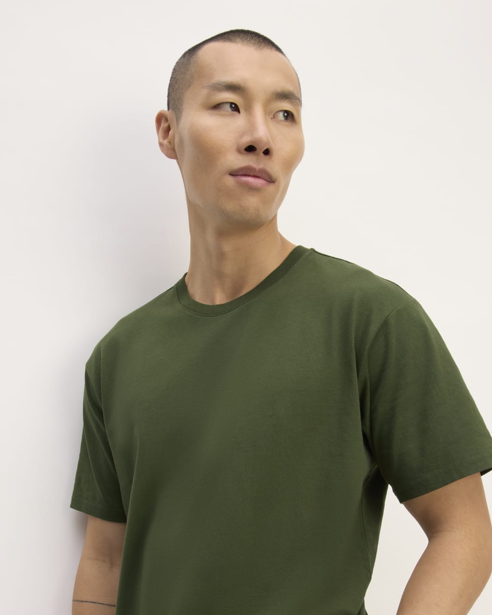 The Premium-Weight Relaxed Crew | Uniform | Deep Moss Green