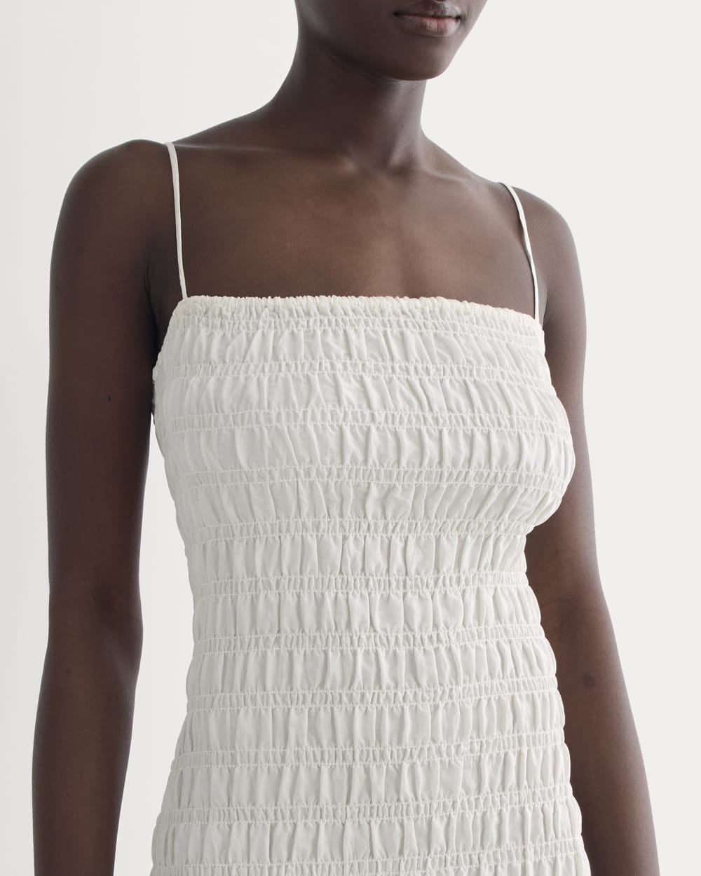 The Smocked Column Dress | Bone
