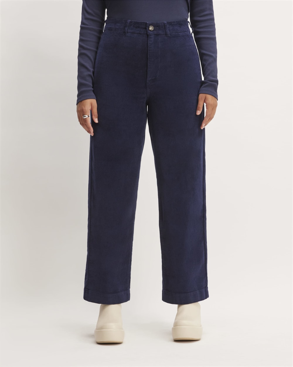 The Corduroy Wide-Leg Pant | Navy