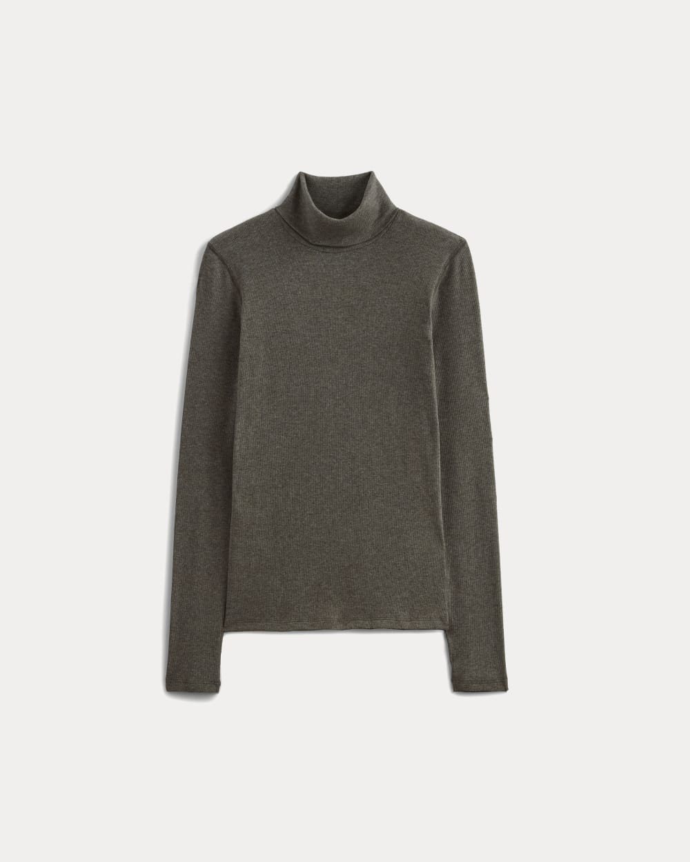 The Luxe Rib Turtleneck | Washed Heathered Fatigue