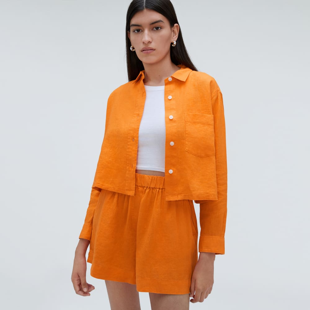 The Linen Way Short Shirt | Turmeric