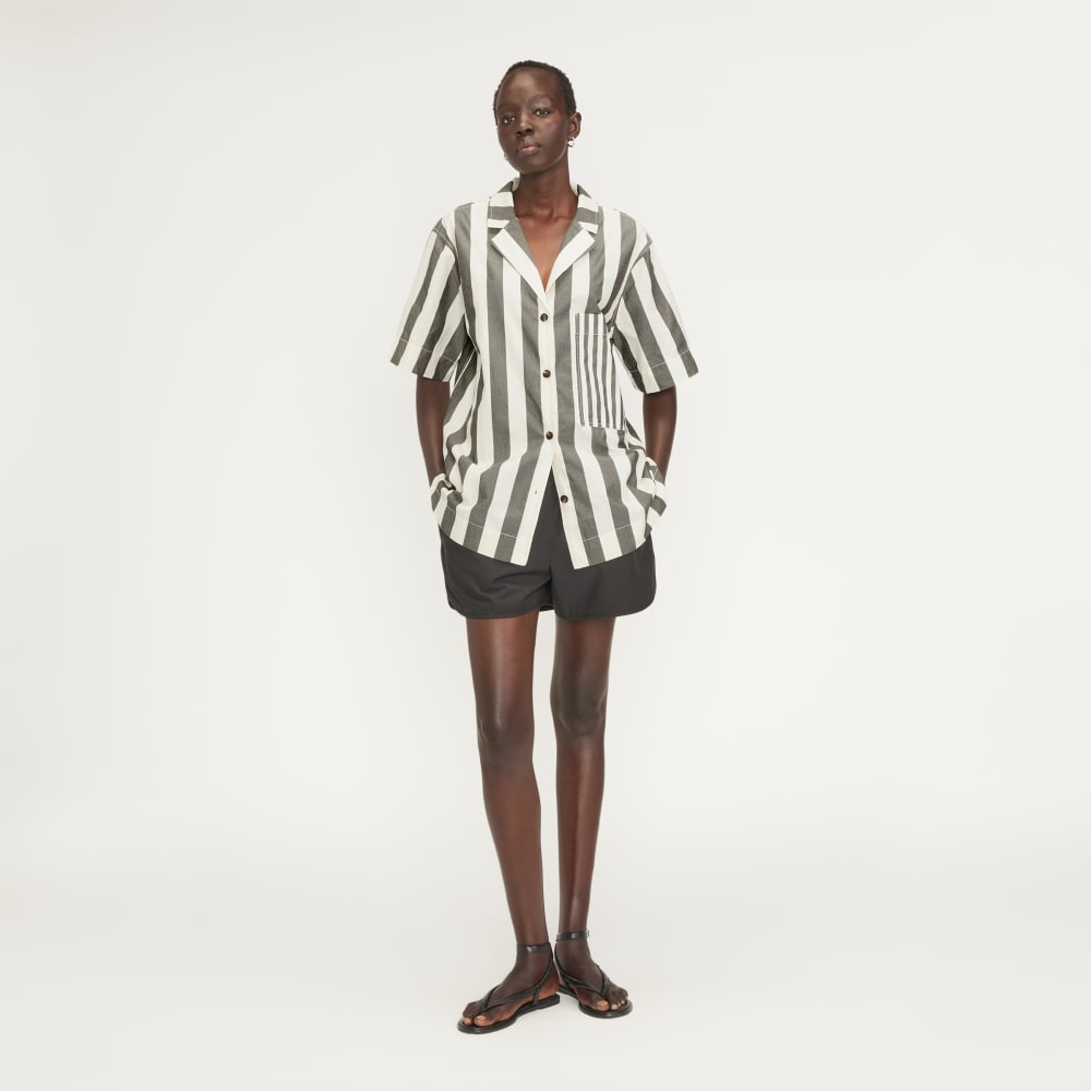 The Poplin Shirt | Bone / Black