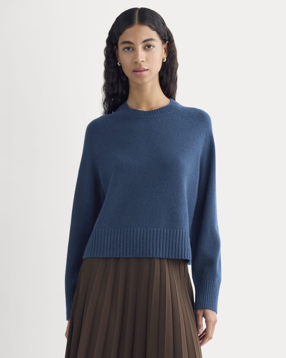 The Boxy Crew in Cashmere | Deep Lazuli Blue