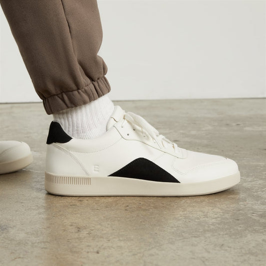 The ReLeather® Court Sneaker | Off White / Black