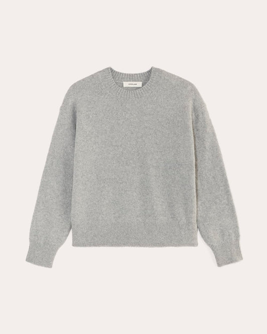The Cocoon Crew in Plush Cotton | Heathered Grey