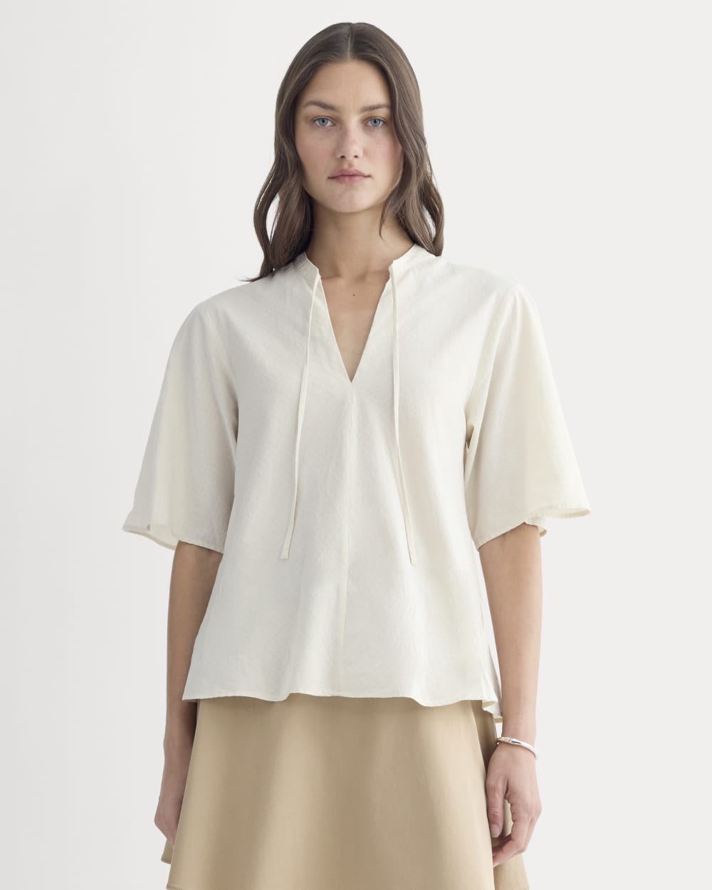 The Gauze Tie-Front Shirt | Birch