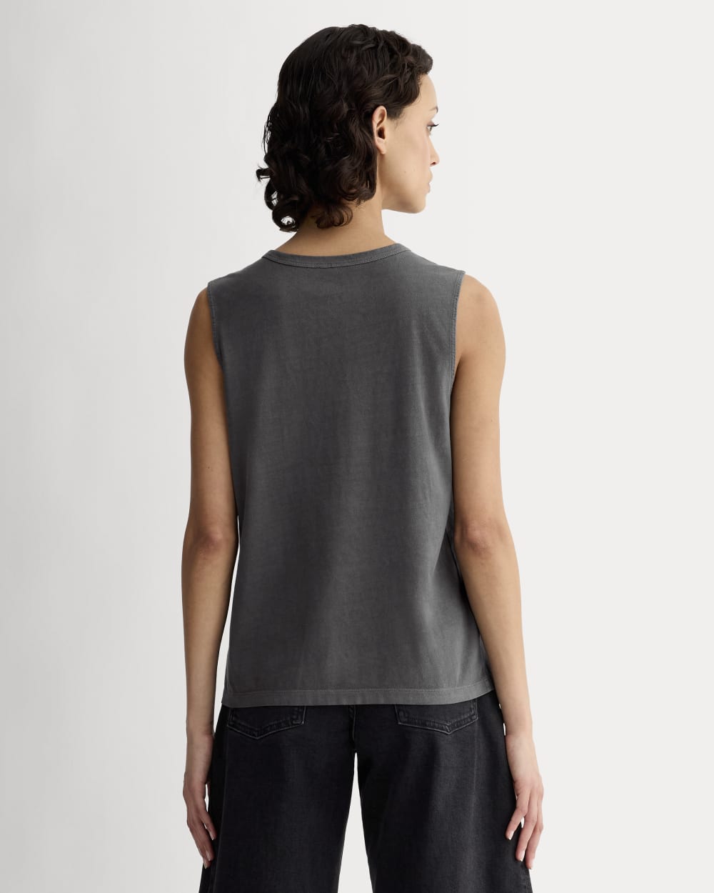 The Boyfriend Tank in Essential Cotton | Black