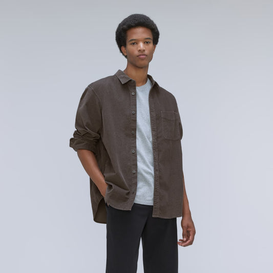 The Relaxed Corduroy Shirt  | Pewter