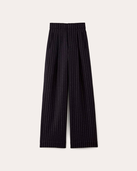 The Draper Pant in Wool | Navy / White